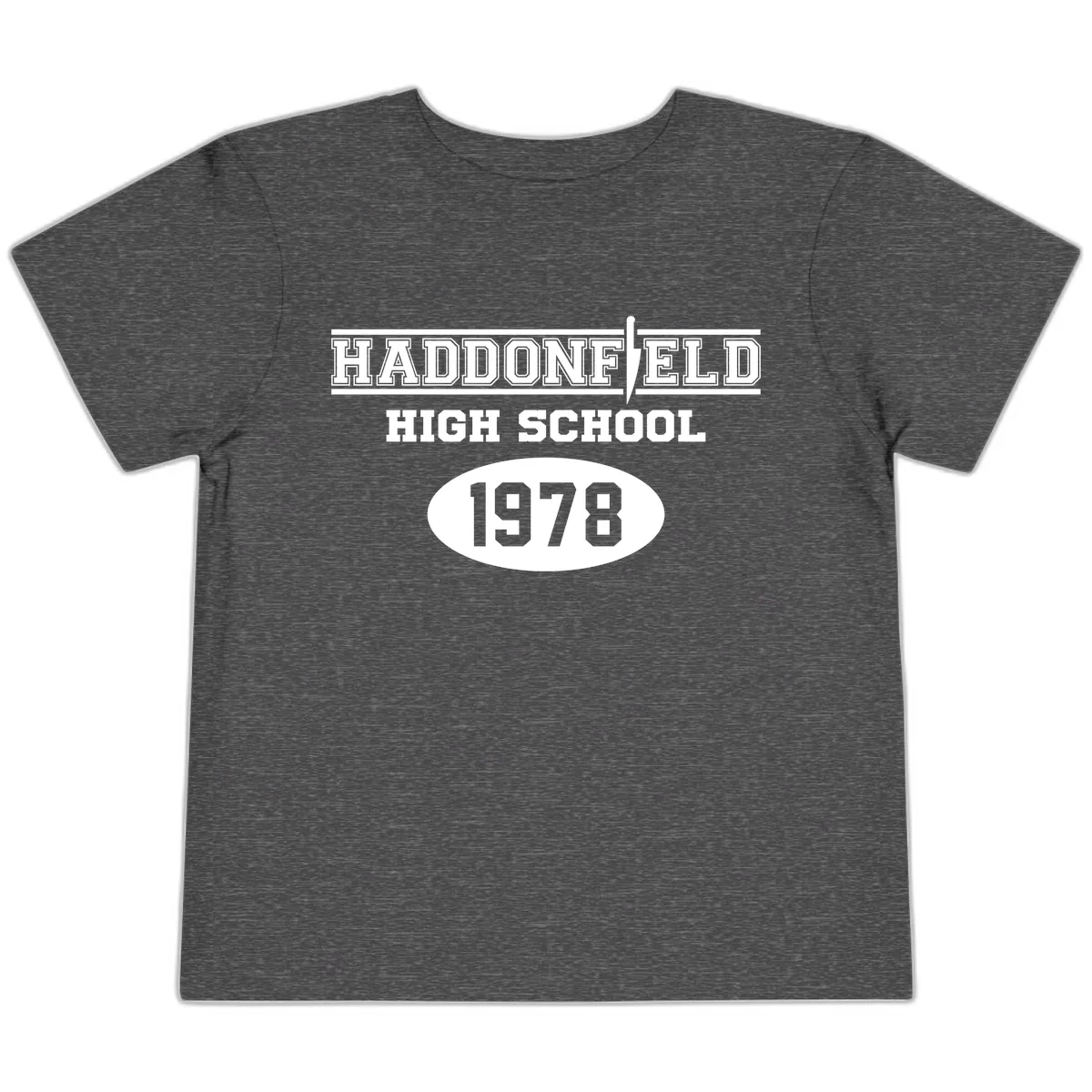 Haddonfield High School 1978 Reunion Toddler T-Shirt in Dark Heather Grey