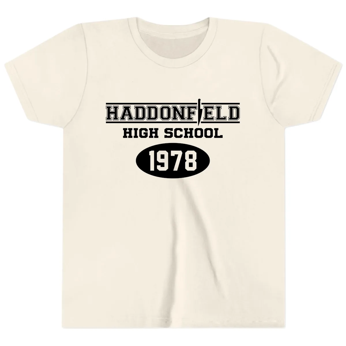Haddonfield High School 1978 Reunion Youth T-Shirt in Natural