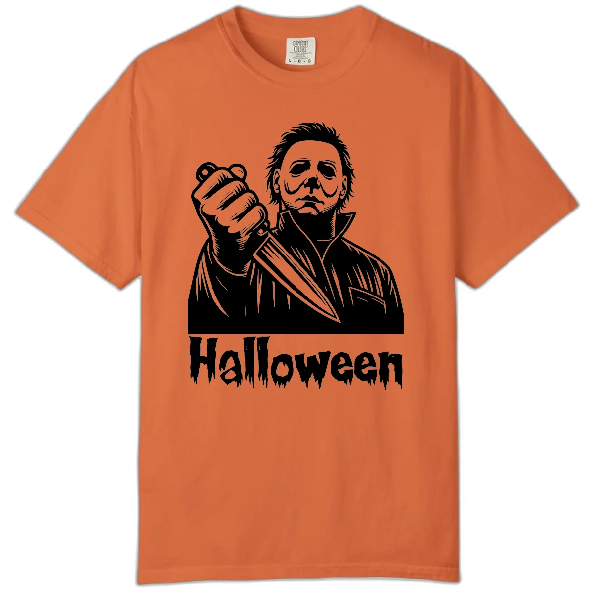 Michael Myers Halloween Slasher Comfort Color in Burnt Orange