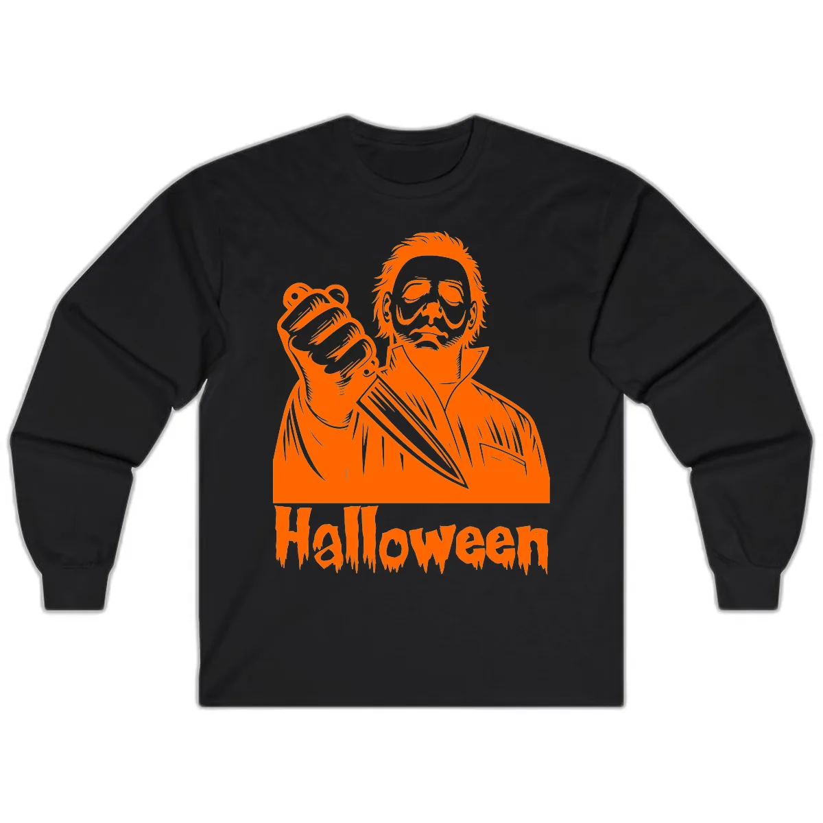 Michael Myers Halloween Slasher Long Sleeve in Black