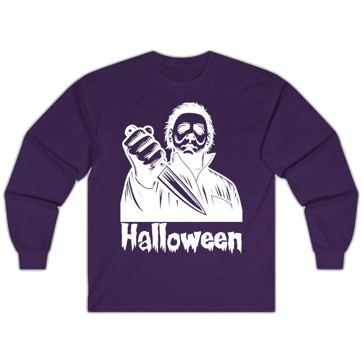 Michael Myers Halloween Slasher Long Sleeve in Purple