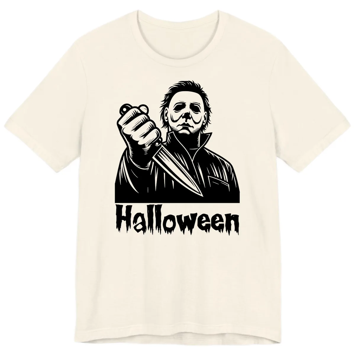 Michael Myers Halloween Slasher Premium T-Shirt in Natural