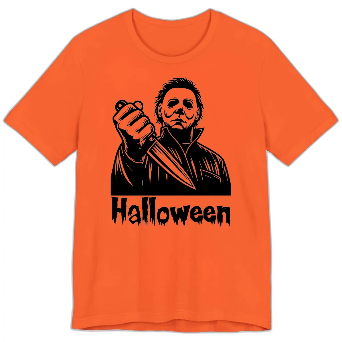 Michael Myers Halloween Slasher Premium T-Shirt in Orange