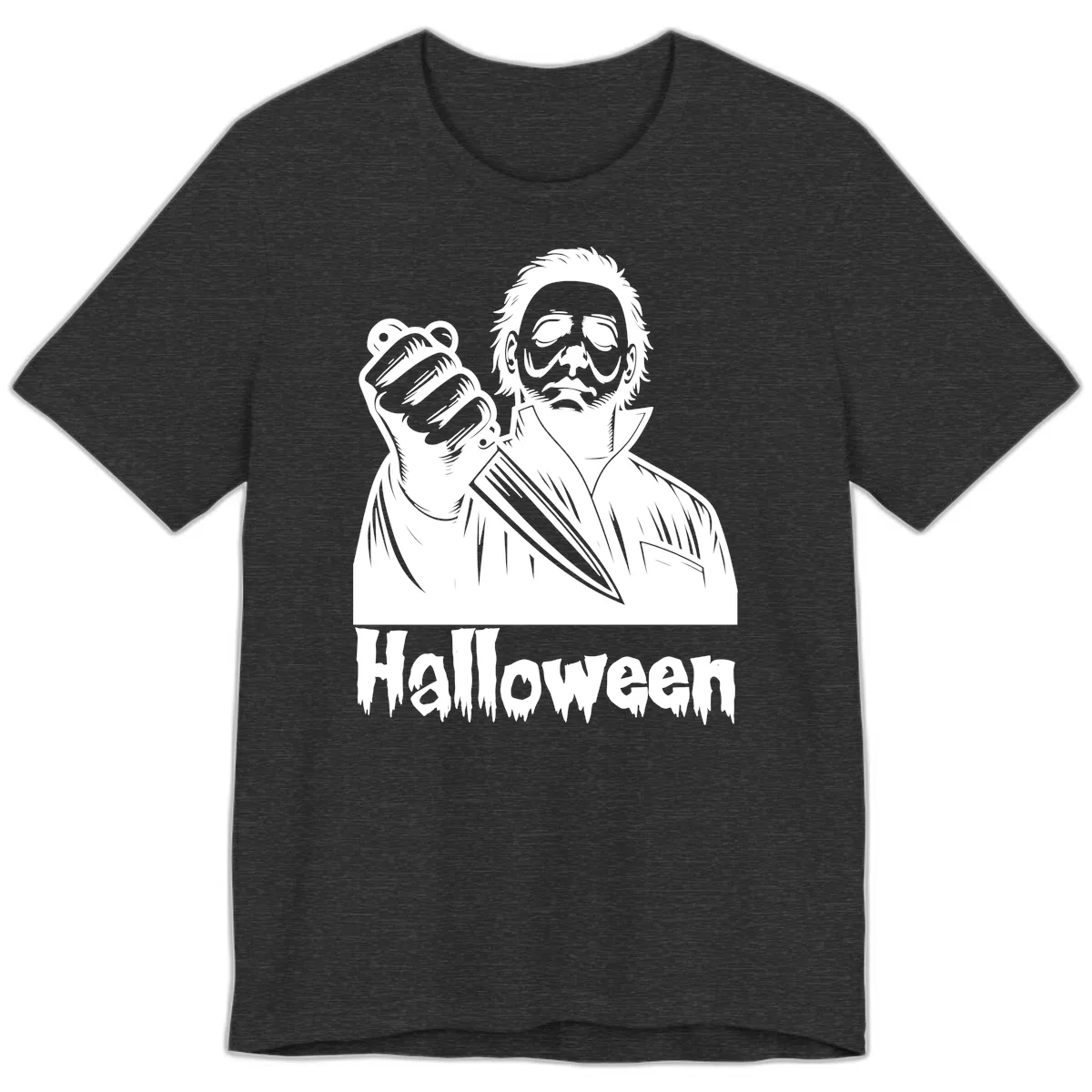 Michael Myers Halloween Slasher Premium T-Shirt in Dark Grey Heather