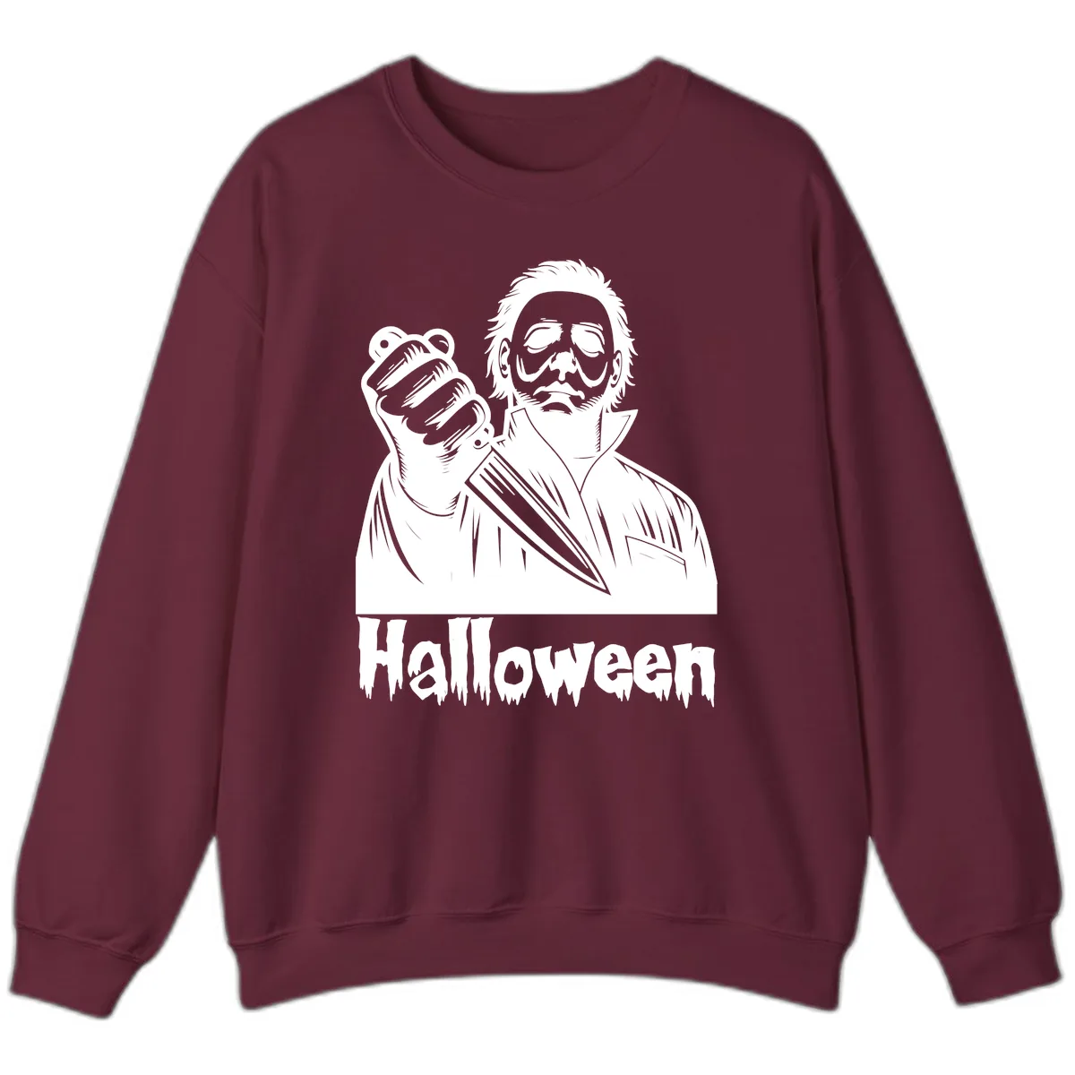 Michael Myers Halloween Slasher Sweatshirt in Maroon