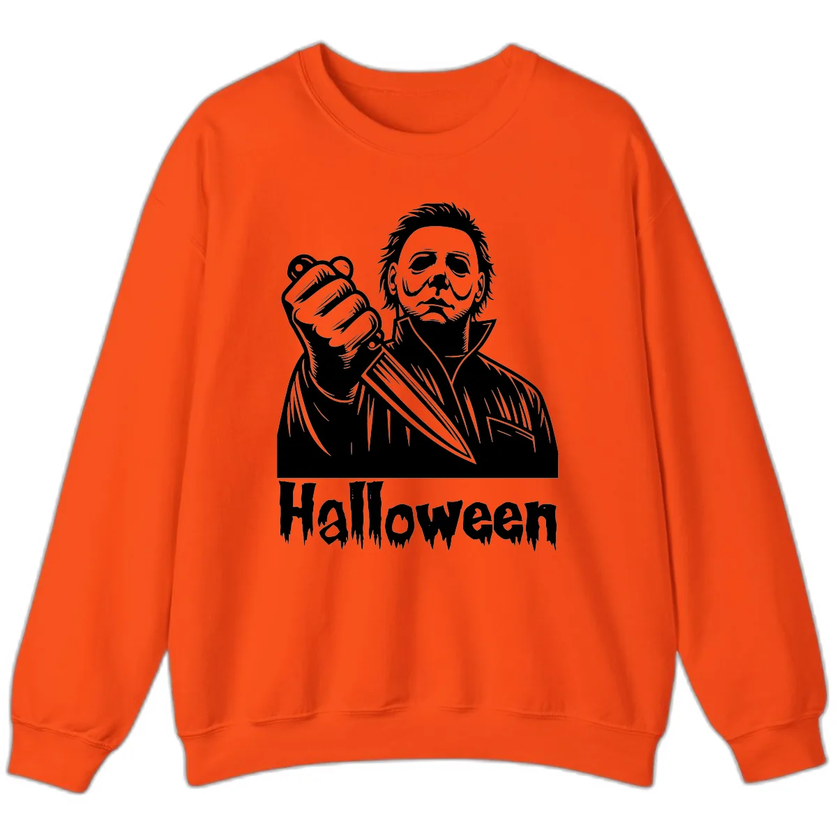 Michael Myers Halloween Slasher Sweatshirt in Orange