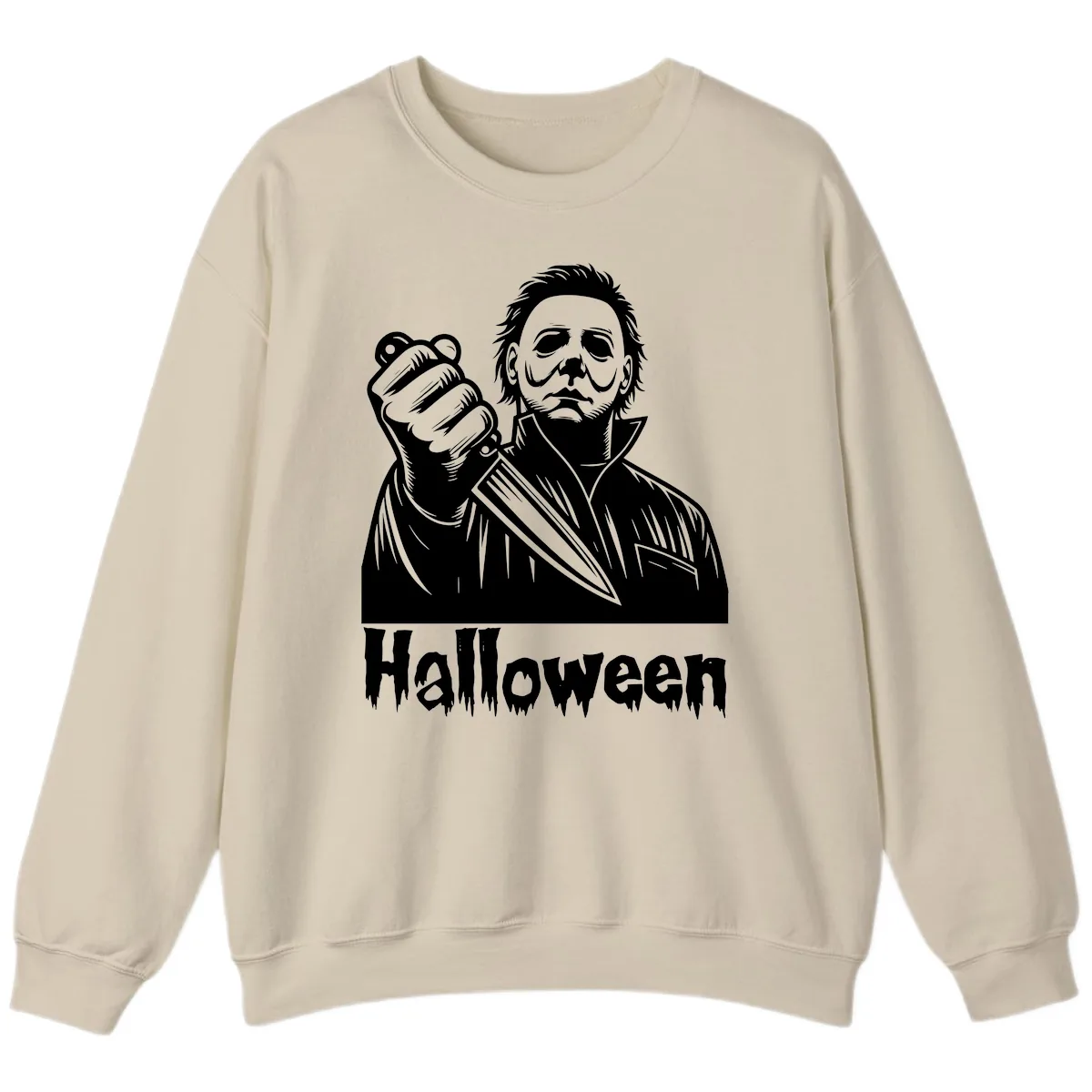 Michael Myers Halloween Slasher Sweatshirt in Sand