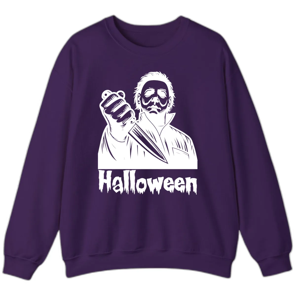 Michael Myers Halloween Slasher Sweatshirt in Purple