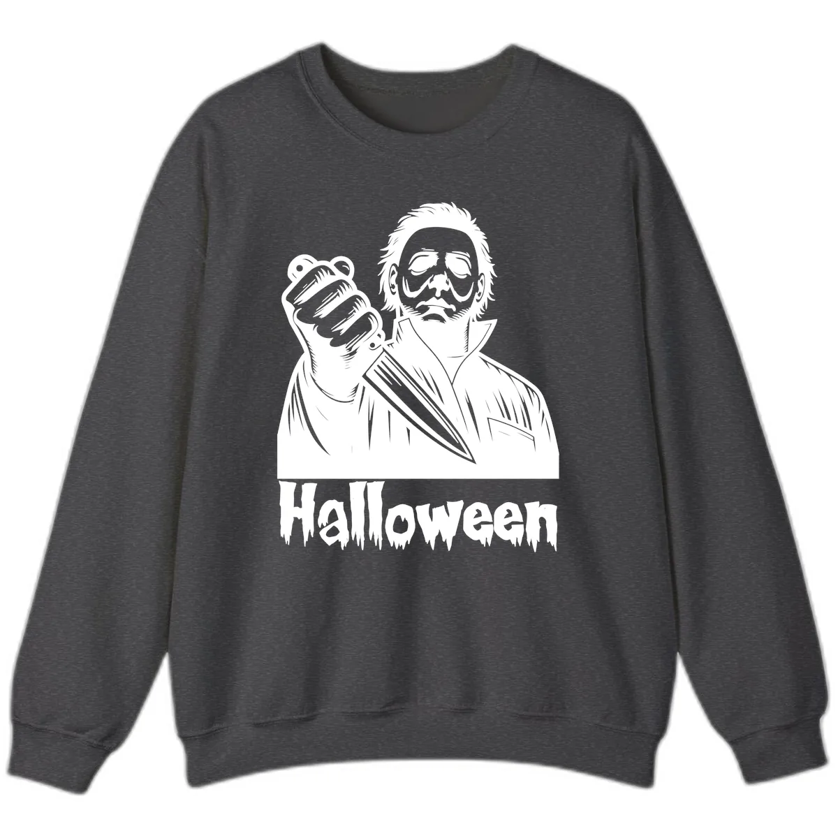 Michael Myers Halloween Slasher Sweatshirt in Dark Heather