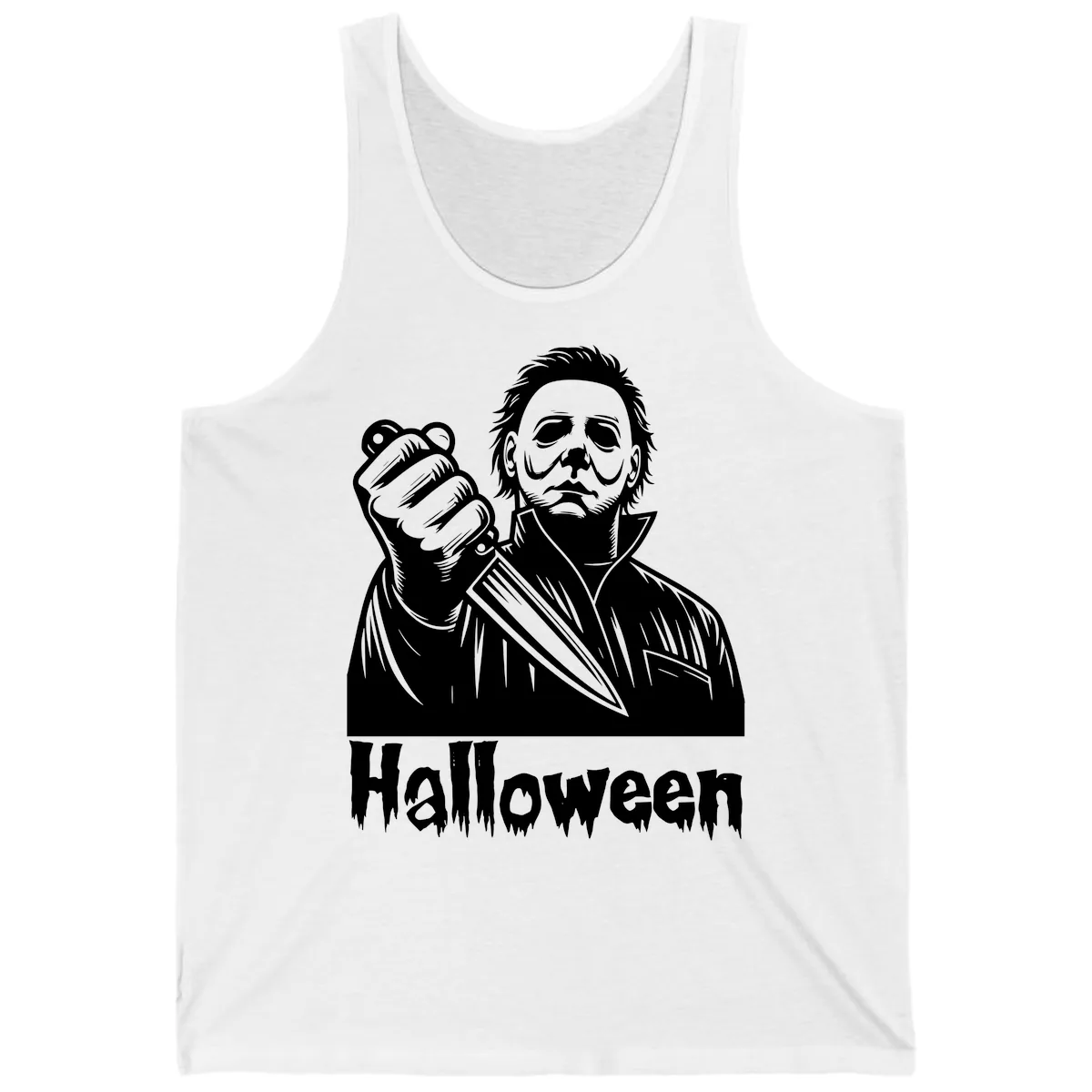 Michael Myers Halloween Slasher Tank in White