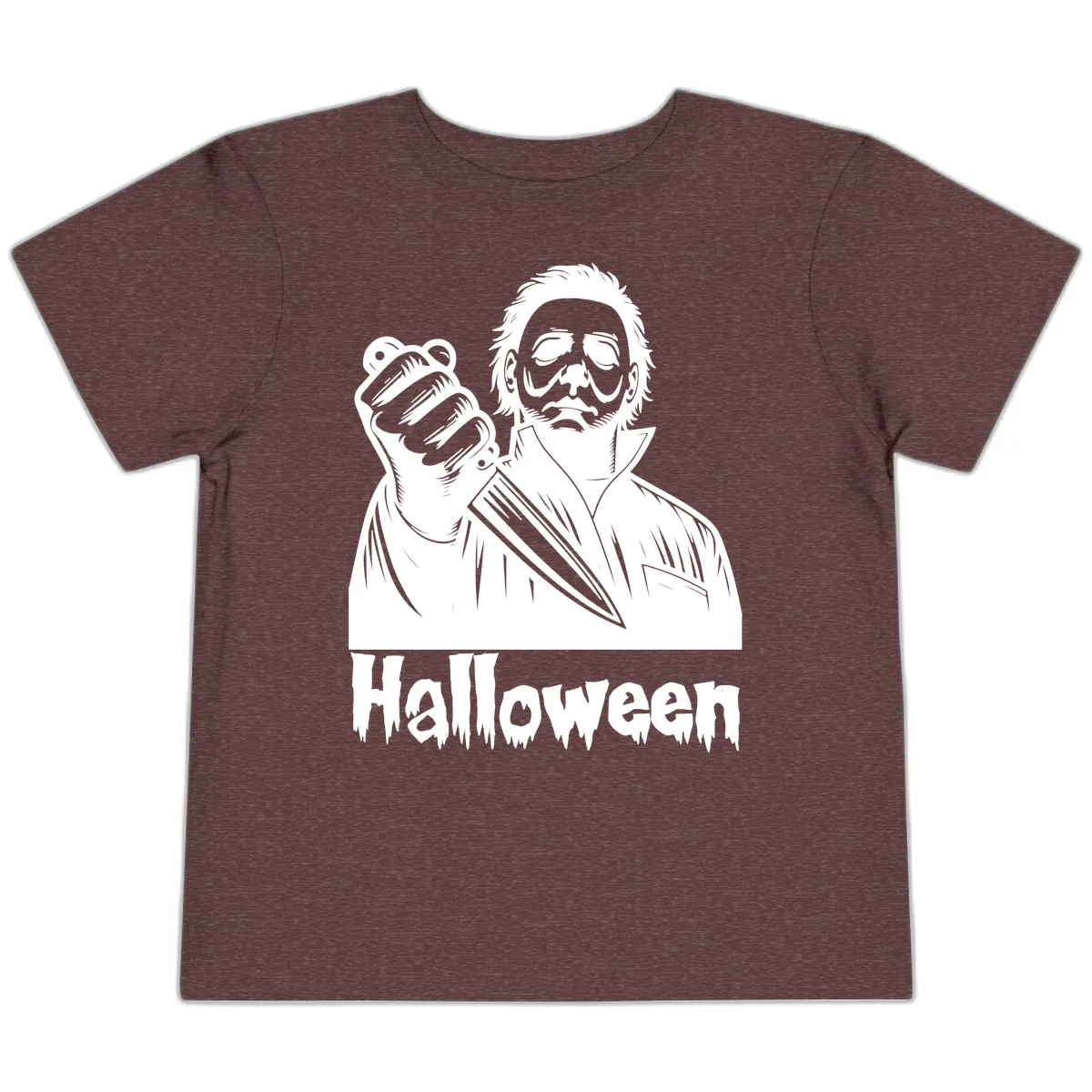 Michael Myers Halloween Slasher Toddler T-Shirt in Heather Maroon