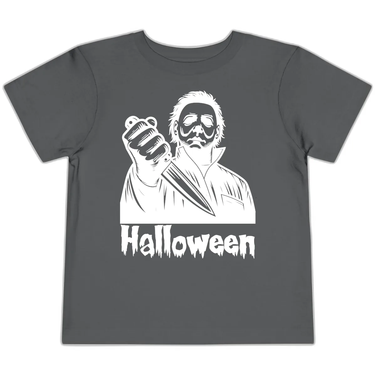 Michael Myers Halloween Slasher Toddler T-Shirt in Asphalt