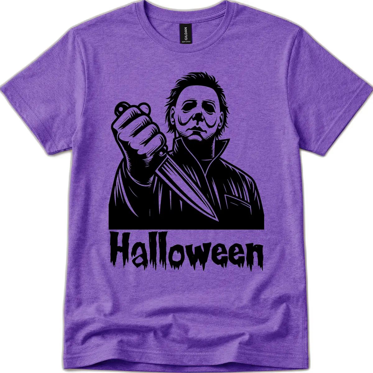 Michael Myers Halloween Slasher T-Shirt in Heather Purple