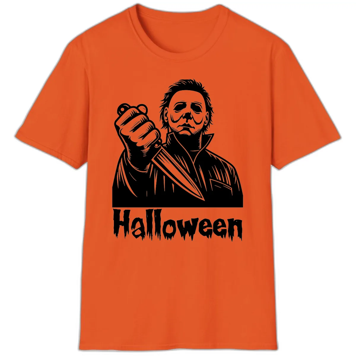 Michael Myers Halloween Slasher T-Shirt in Orange