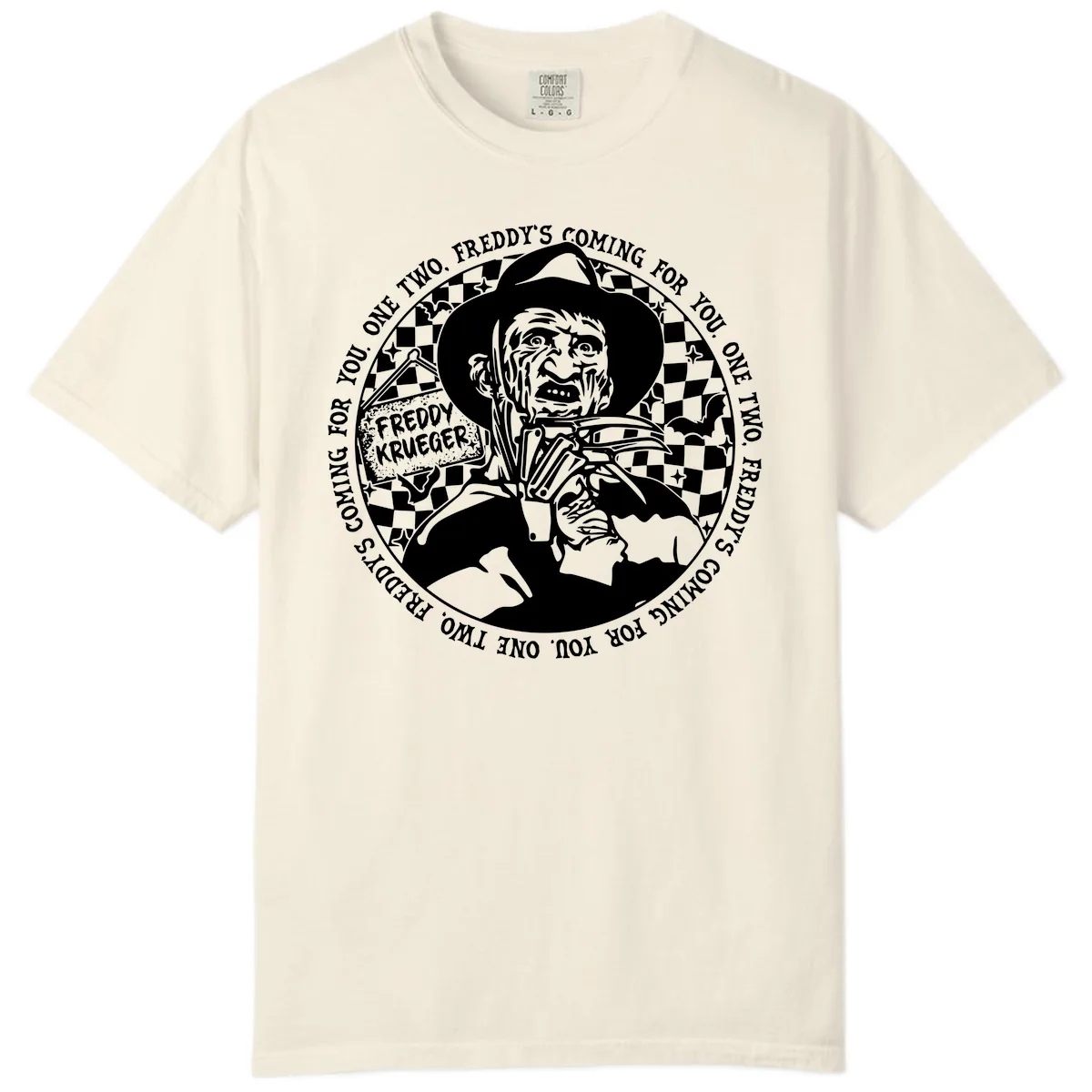 Freddy Krueger Nightmare Verse Comfort Color in Ivory