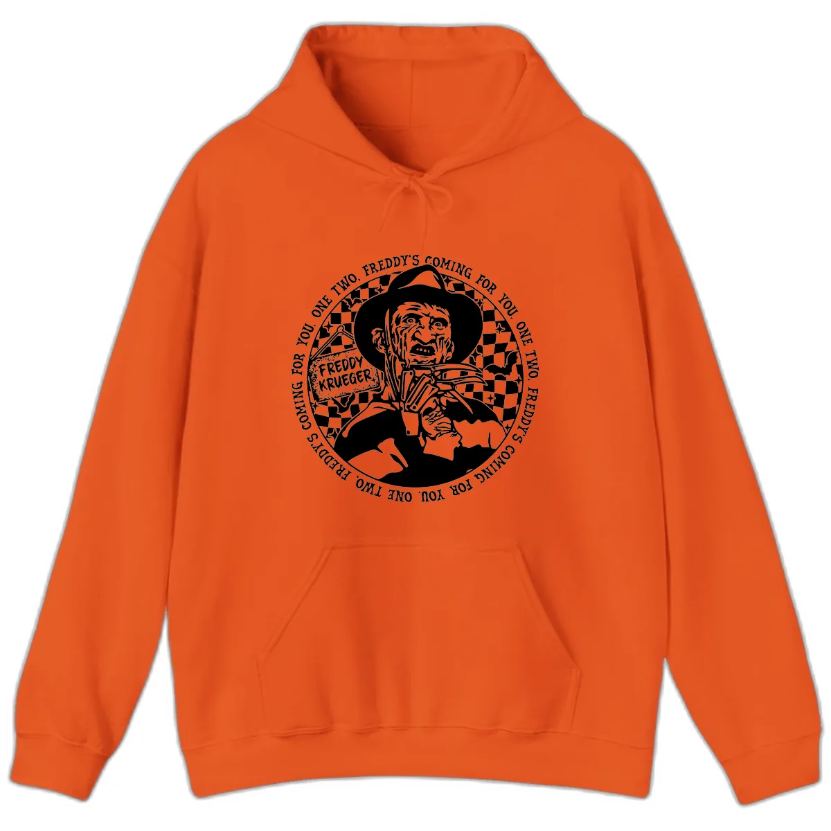 Freddy Krueger Nightmare Verse Hoodie in Orange