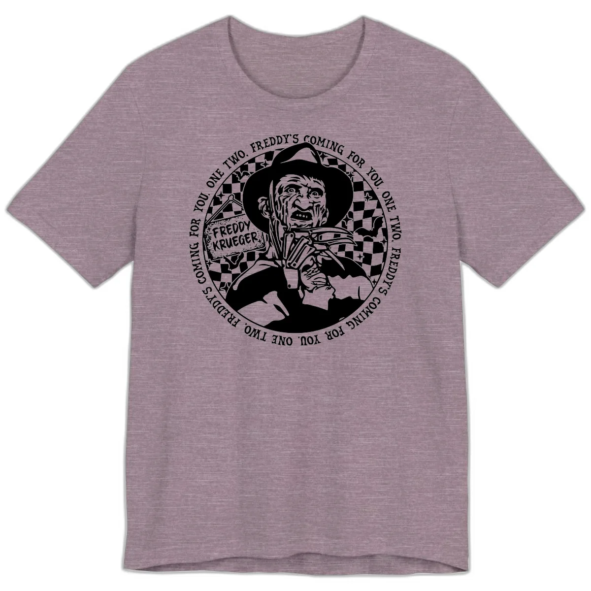 Freddy Krueger Nightmare Verse Premium T-Shirt in Heather Purple