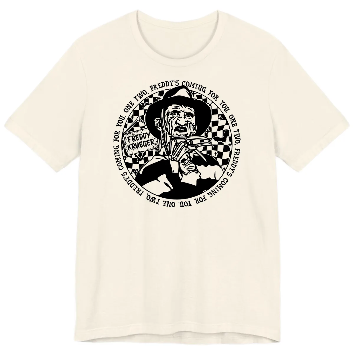 Freddy Krueger Nightmare Verse Premium T-Shirt in Natural