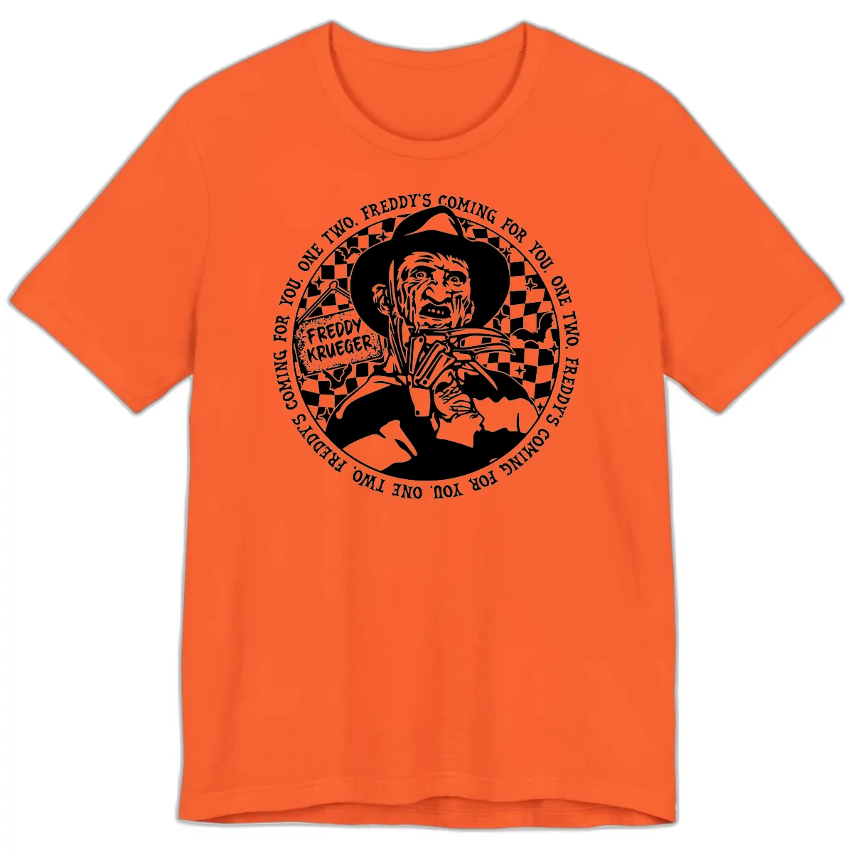 Freddy Krueger Nightmare Verse Premium T-Shirt in Orange