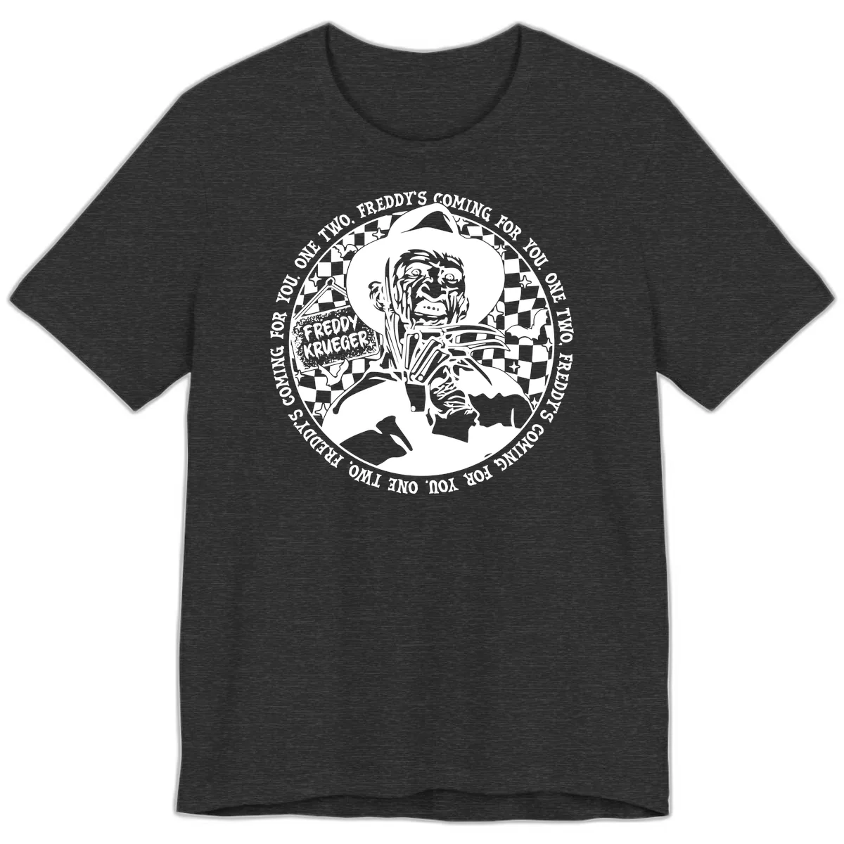 Freddy Krueger Nightmare Verse Premium T-Shirt in Dark Grey Heather