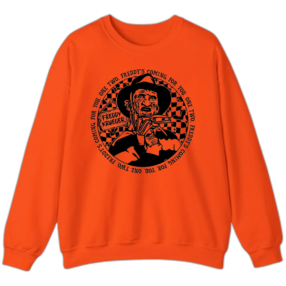 Freddy Krueger Nightmare Verse Sweatshirt in Orange