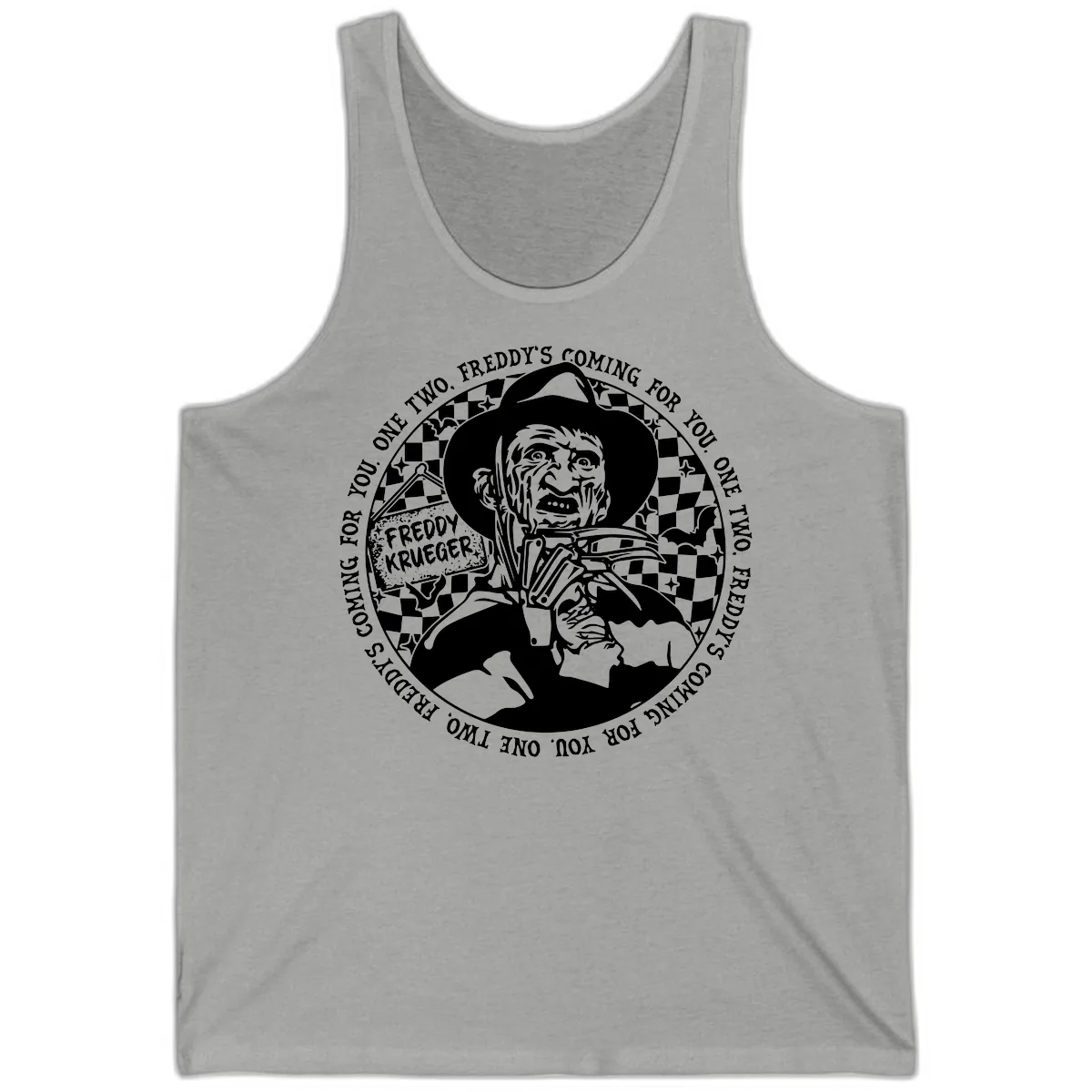 Freddy Krueger Nightmare Verse Tank in Athletic Heather