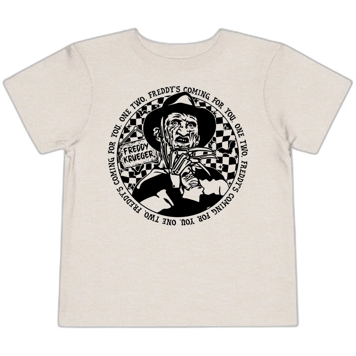 Freddy Krueger Nightmare Verse Toddler T-Shirt in Heather Dust