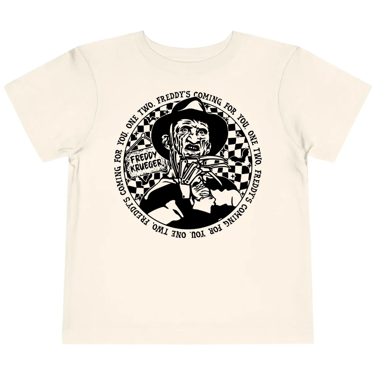 Freddy Krueger Nightmare Verse Toddler T-Shirt in Natural
