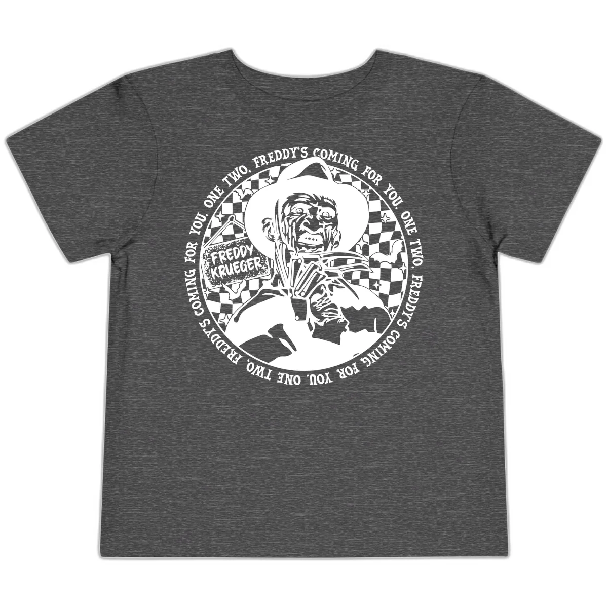 Freddy Krueger Nightmare Verse Toddler T-Shirt in Dark Heather Grey