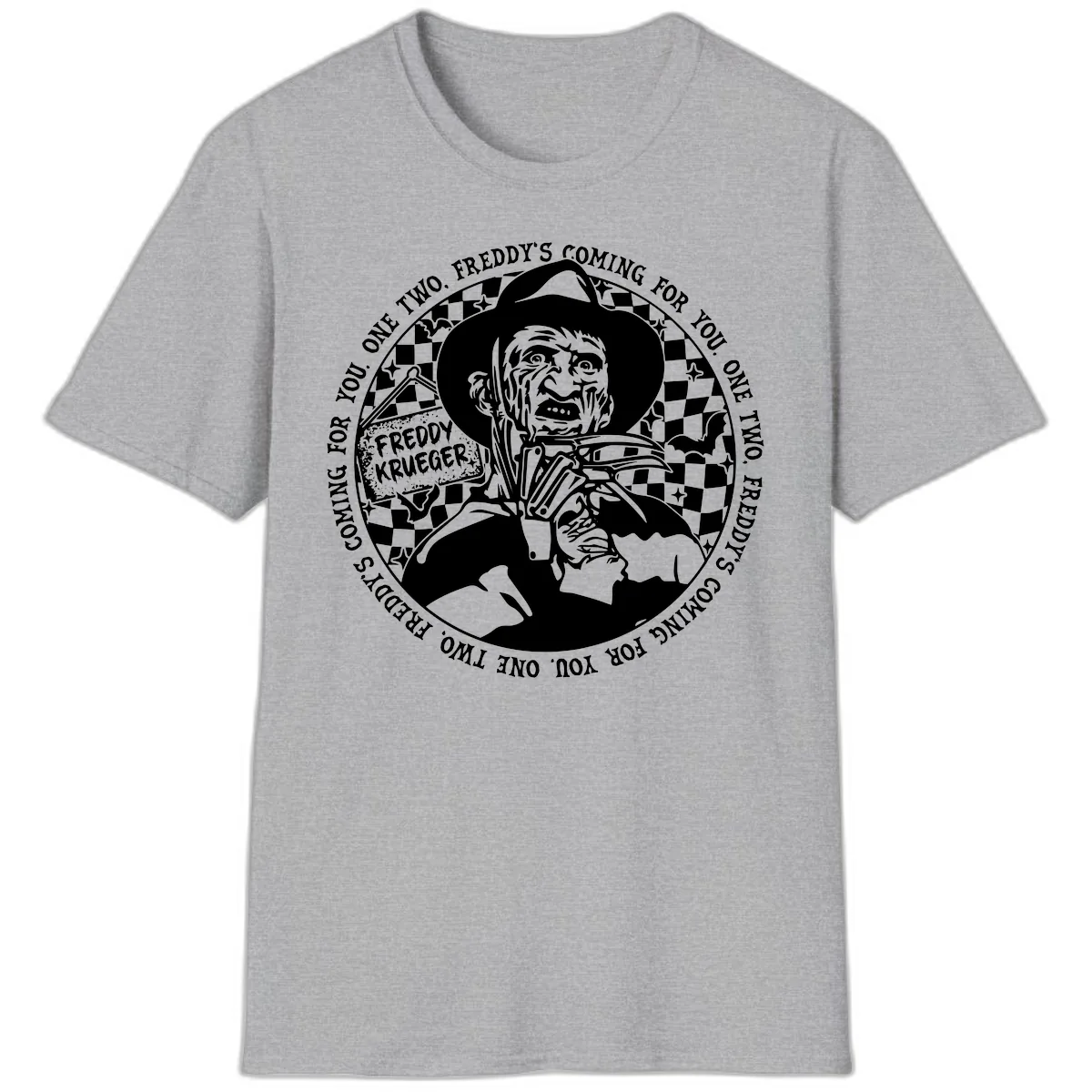 Freddy Krueger Nightmare Verse T-Shirt in Sport Grey