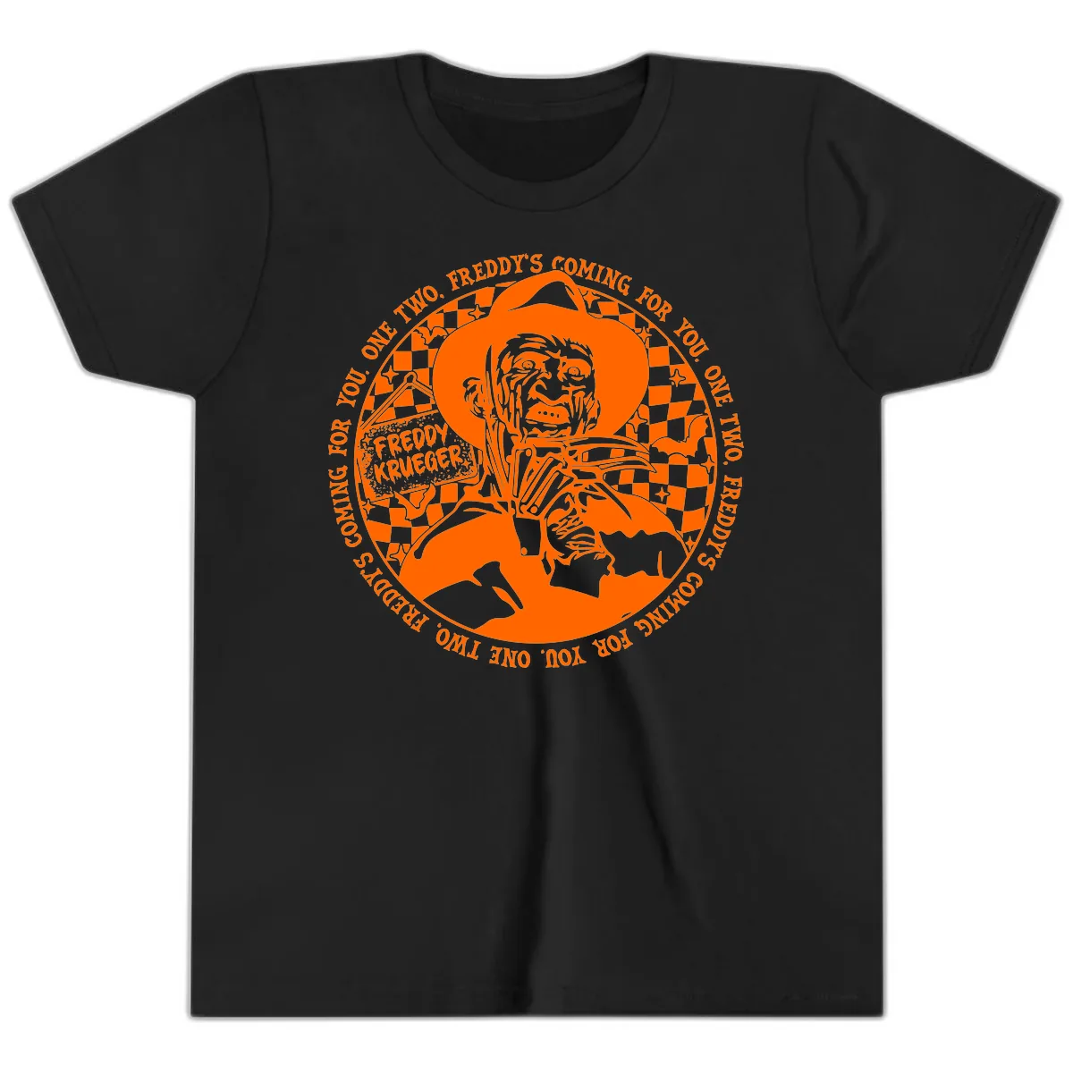 Freddy Krueger Nightmare Verse Youth T-Shirt in Black