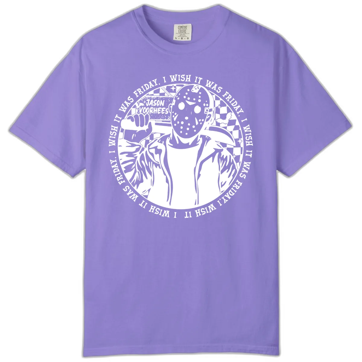 Jason Voorhees Friday The 13th Shirt Comfort Color in Violet