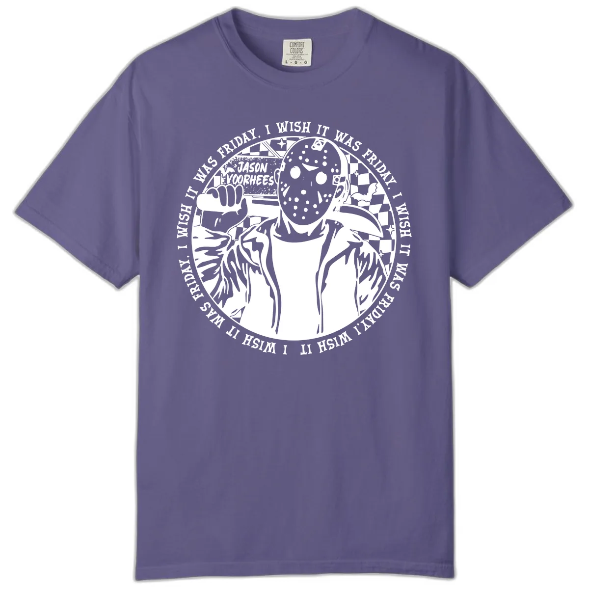 Jason Voorhees Friday The 13th Shirt Comfort Color in Grape