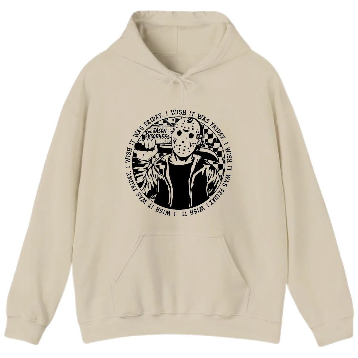 Jason Voorhees Friday The 13th Shirt Hoodie in Sand
