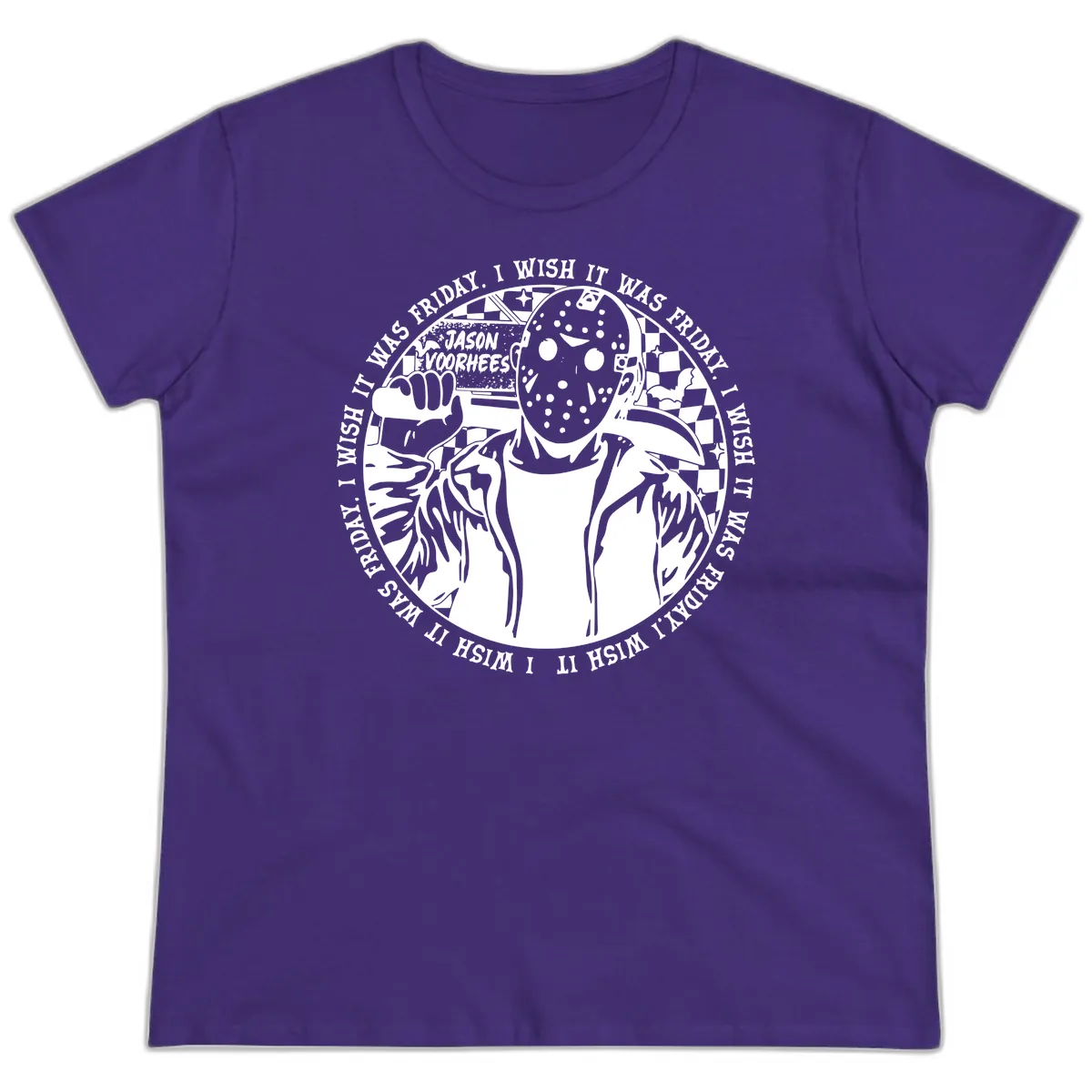 Jason Voorhees Friday The 13th Shirt Ladies Tee in Purple