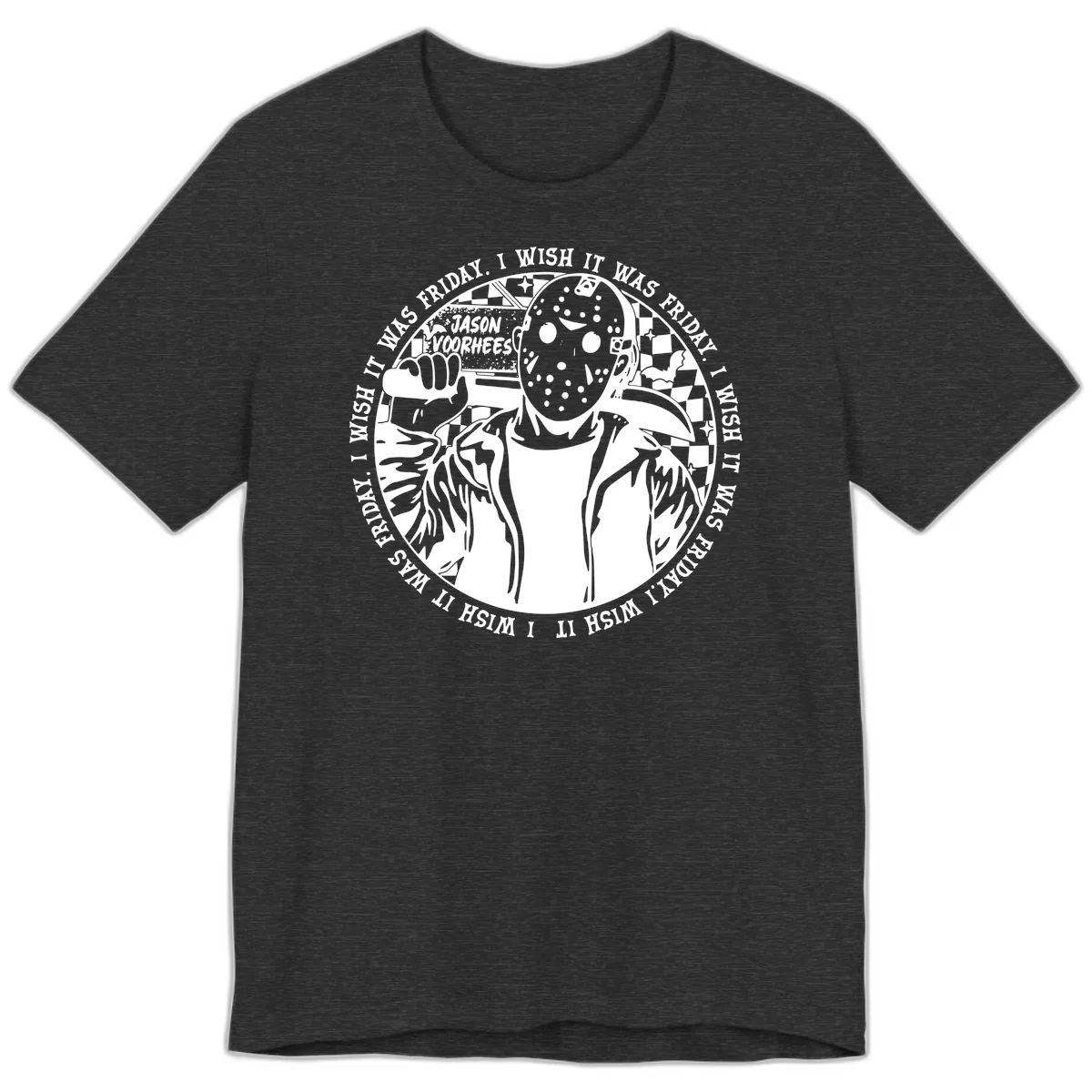 Jason Voorhees Friday The 13th Shirt Premium T-Shirt in Dark Grey Heather
