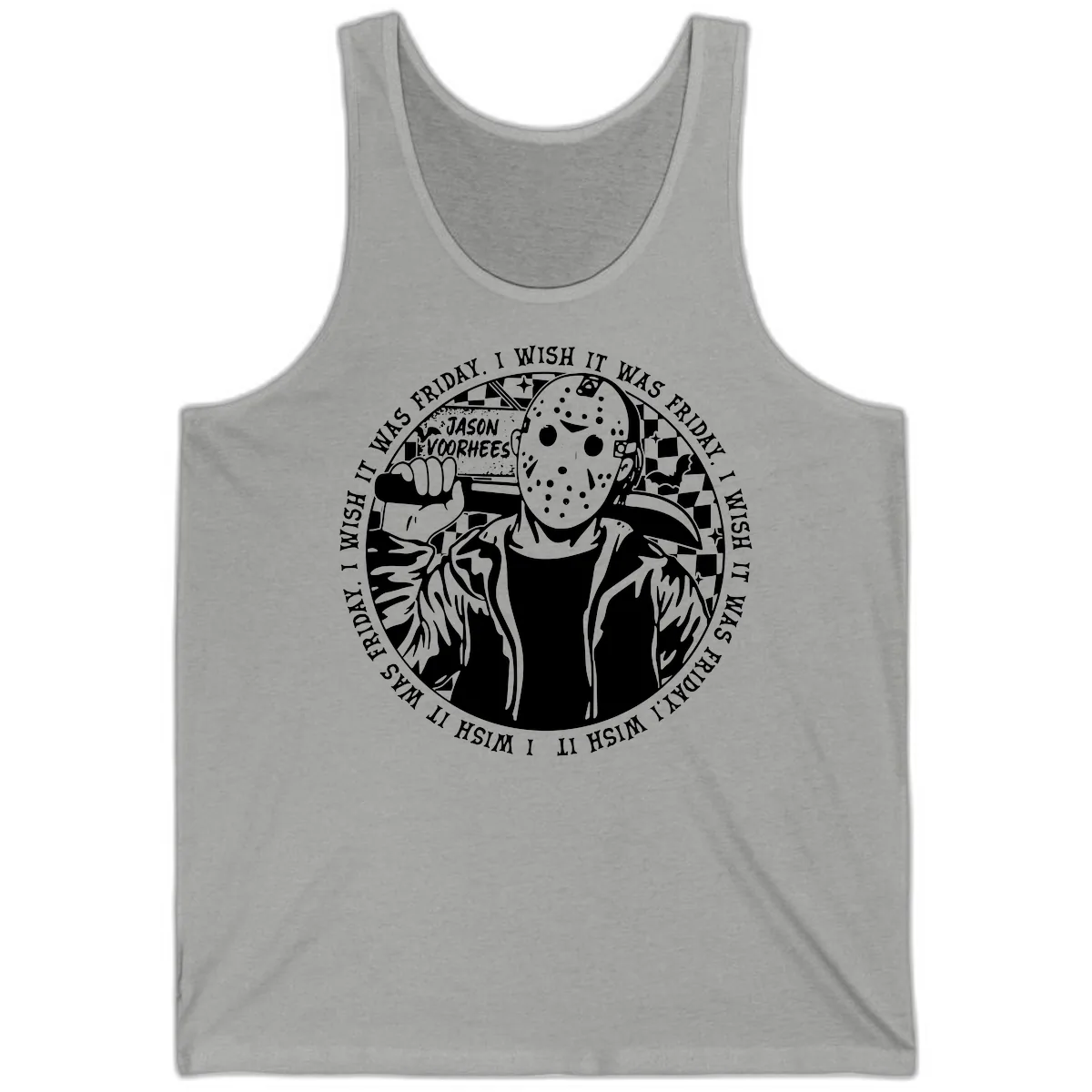 Jason Voorhees Friday The 13th Shirt Tank in Athletic Heather