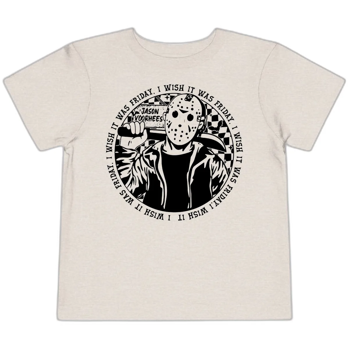 Jason Voorhees Friday The 13th Shirt Toddler T-Shirt in Heather Dust