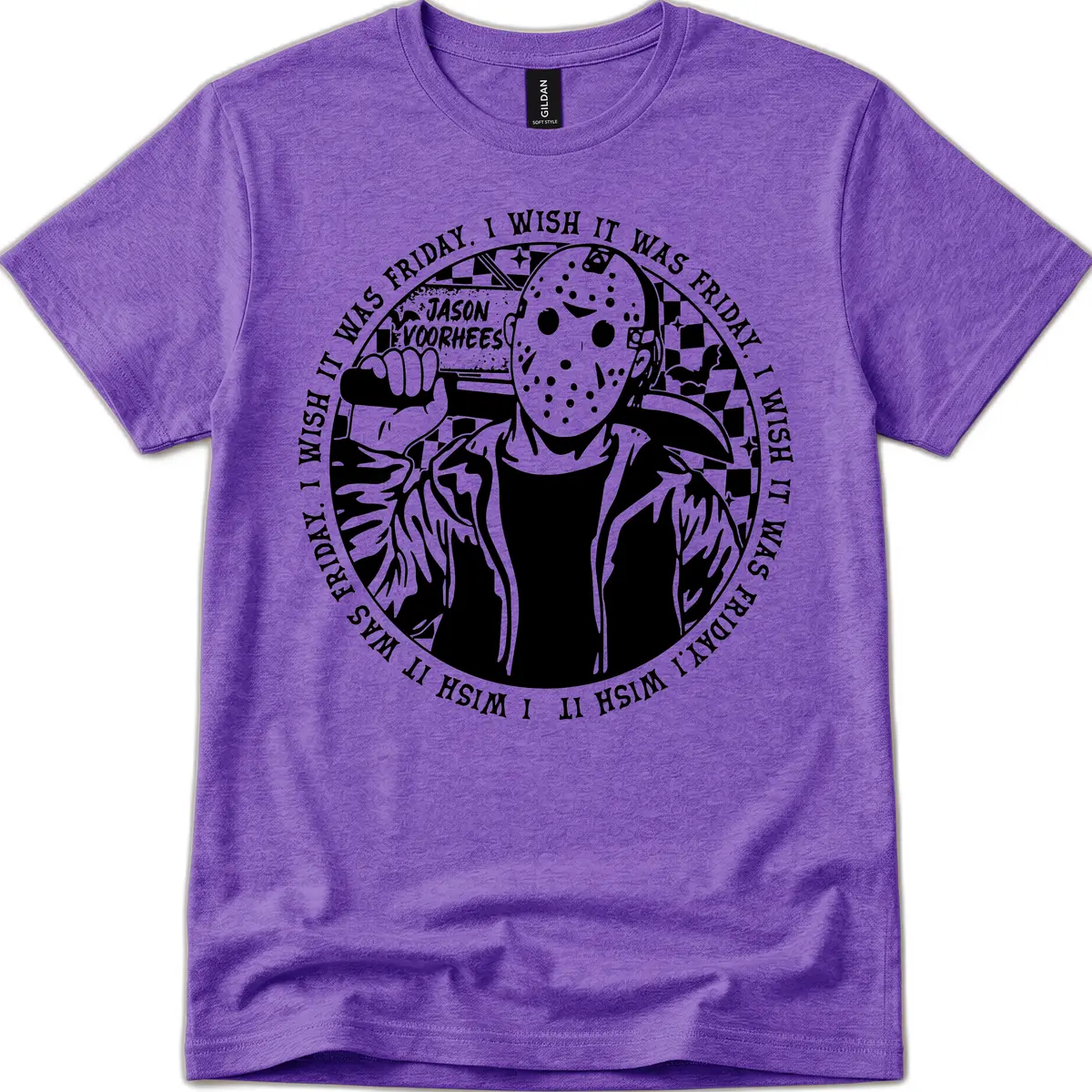 Jason Voorhees Friday The 13th Shirt T-Shirt in Heather Purple