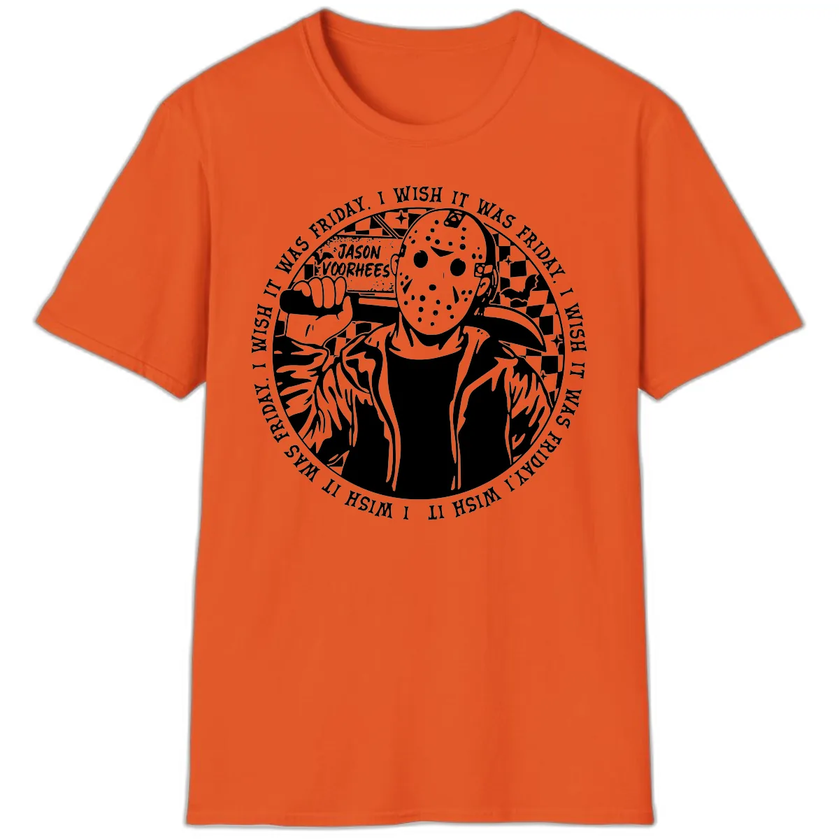 Jason Voorhees Friday The 13th Shirt T-Shirt in Orange
