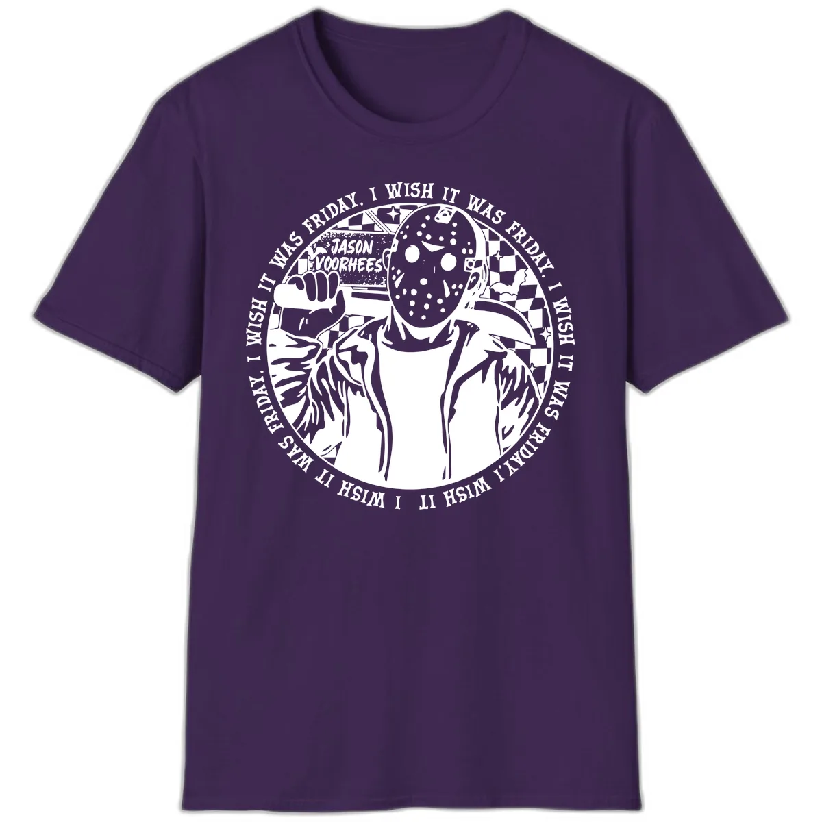 Jason Voorhees Friday The 13th Shirt T-Shirt in Purple