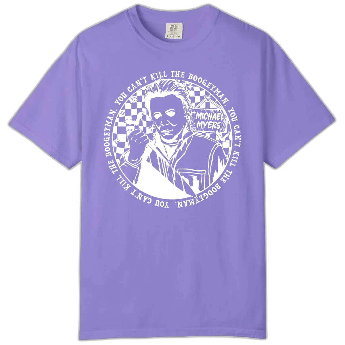 Michael Myers Boogeyman Halloween Graphic Comfort Color in Violet
