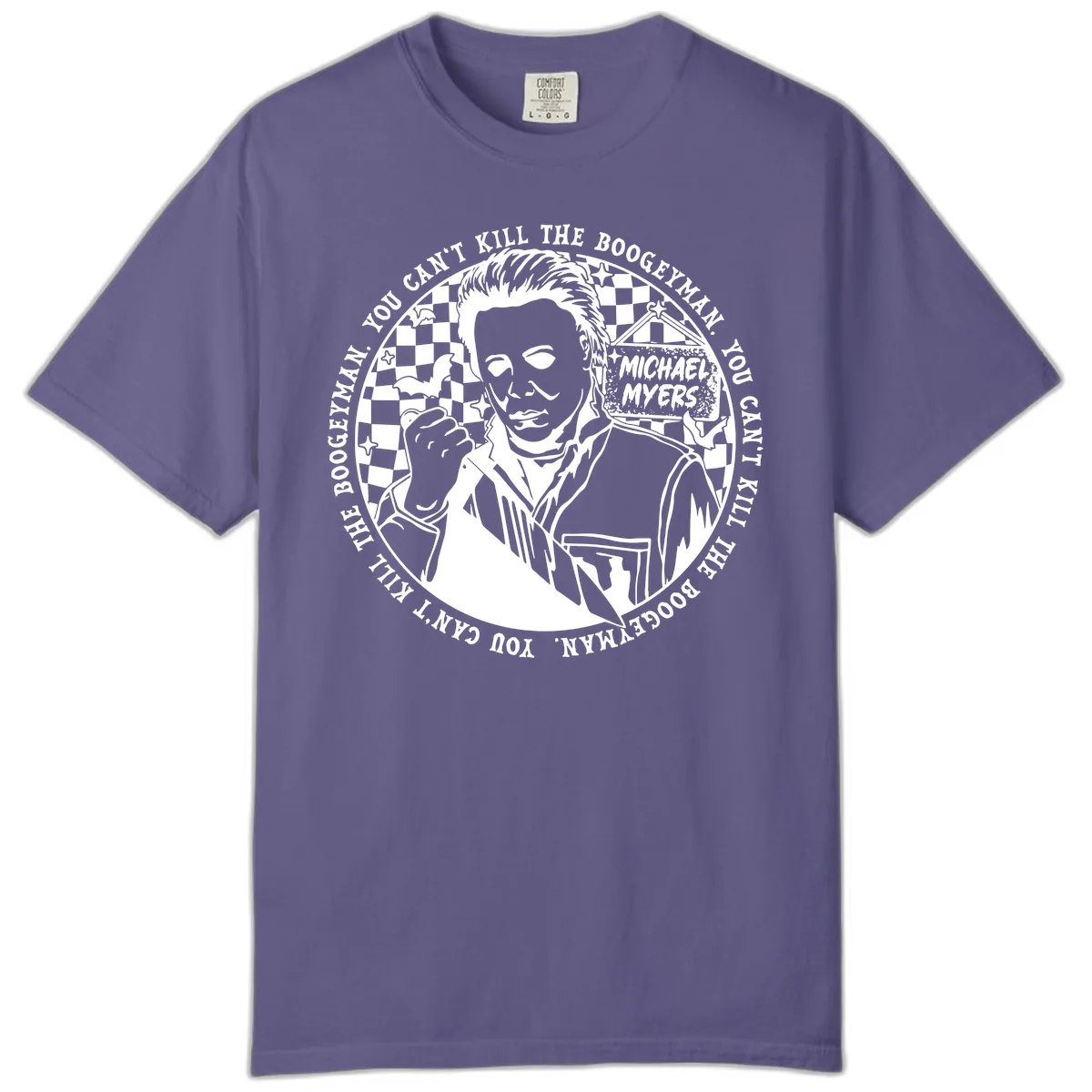 Michael Myers Boogeyman Halloween Graphic Comfort Color in Grape