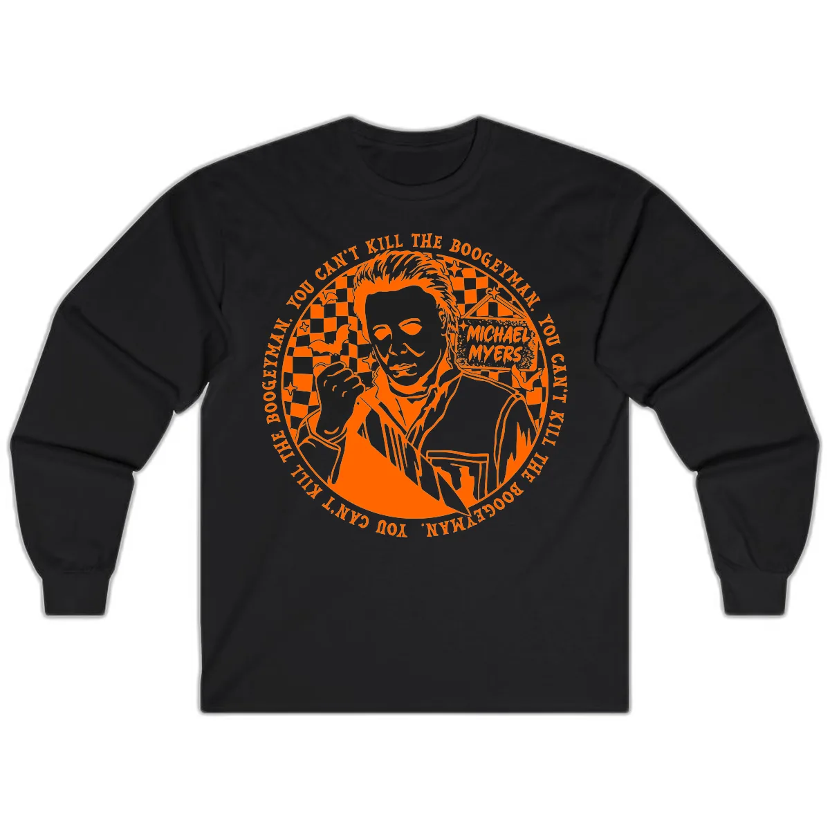 Michael Myers Boogeyman Halloween Graphic Long Sleeve in Black