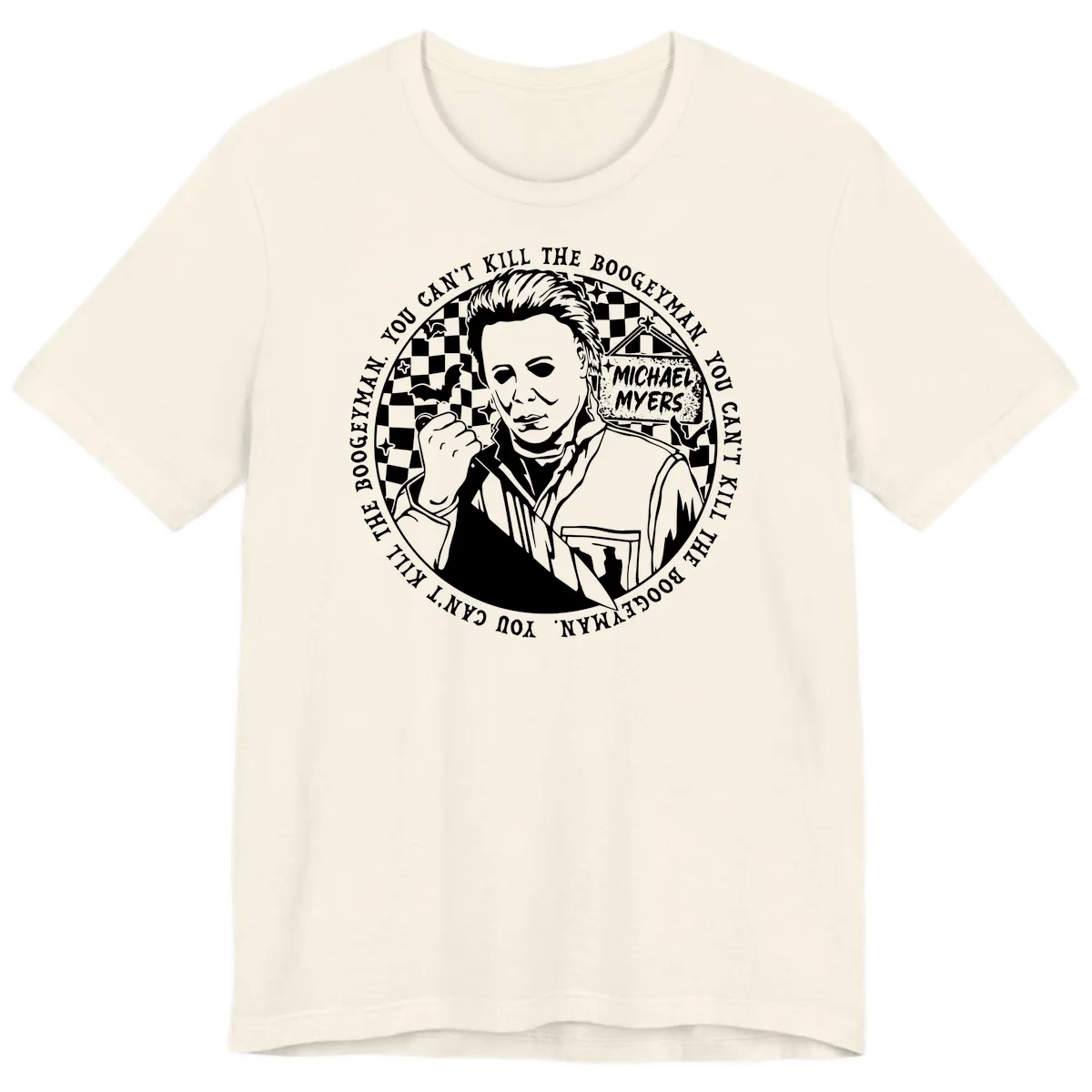 Michael Myers Boogeyman Halloween Graphic Premium T-Shirt in Natural