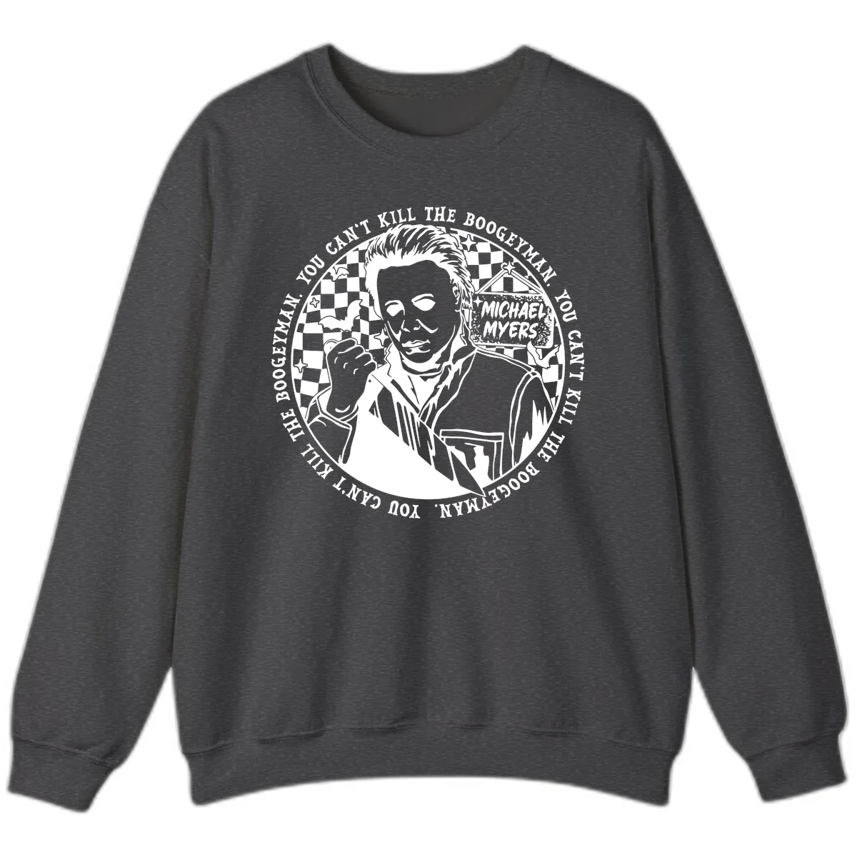 Michael Myers Boogeyman Halloween Graphic Sweatshirt in Dark Heather