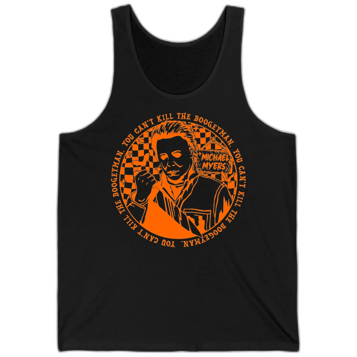 Michael Myers Boogeyman Halloween Graphic Tank in Black