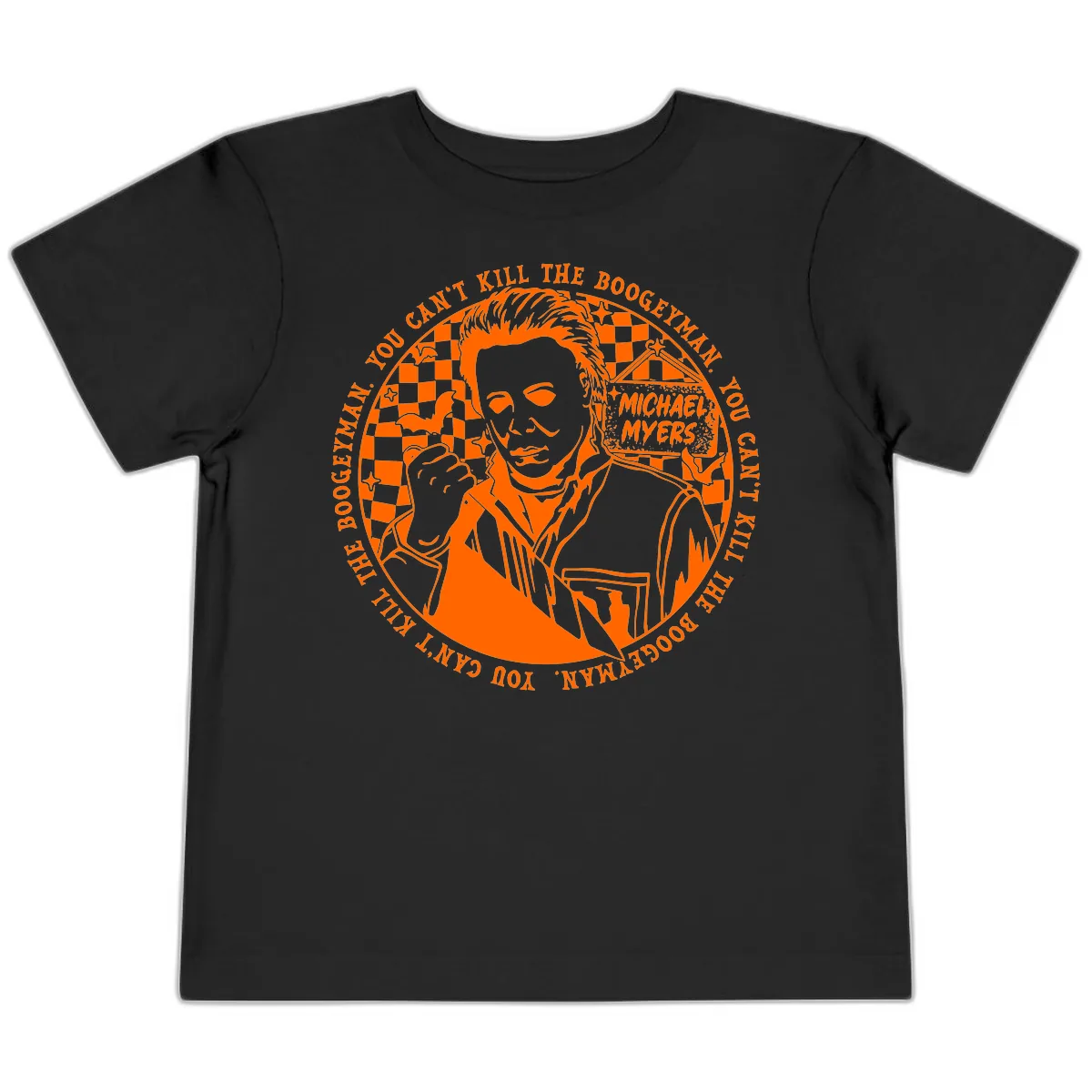 Michael Myers Boogeyman Halloween Graphic Toddler T-Shirt in Black