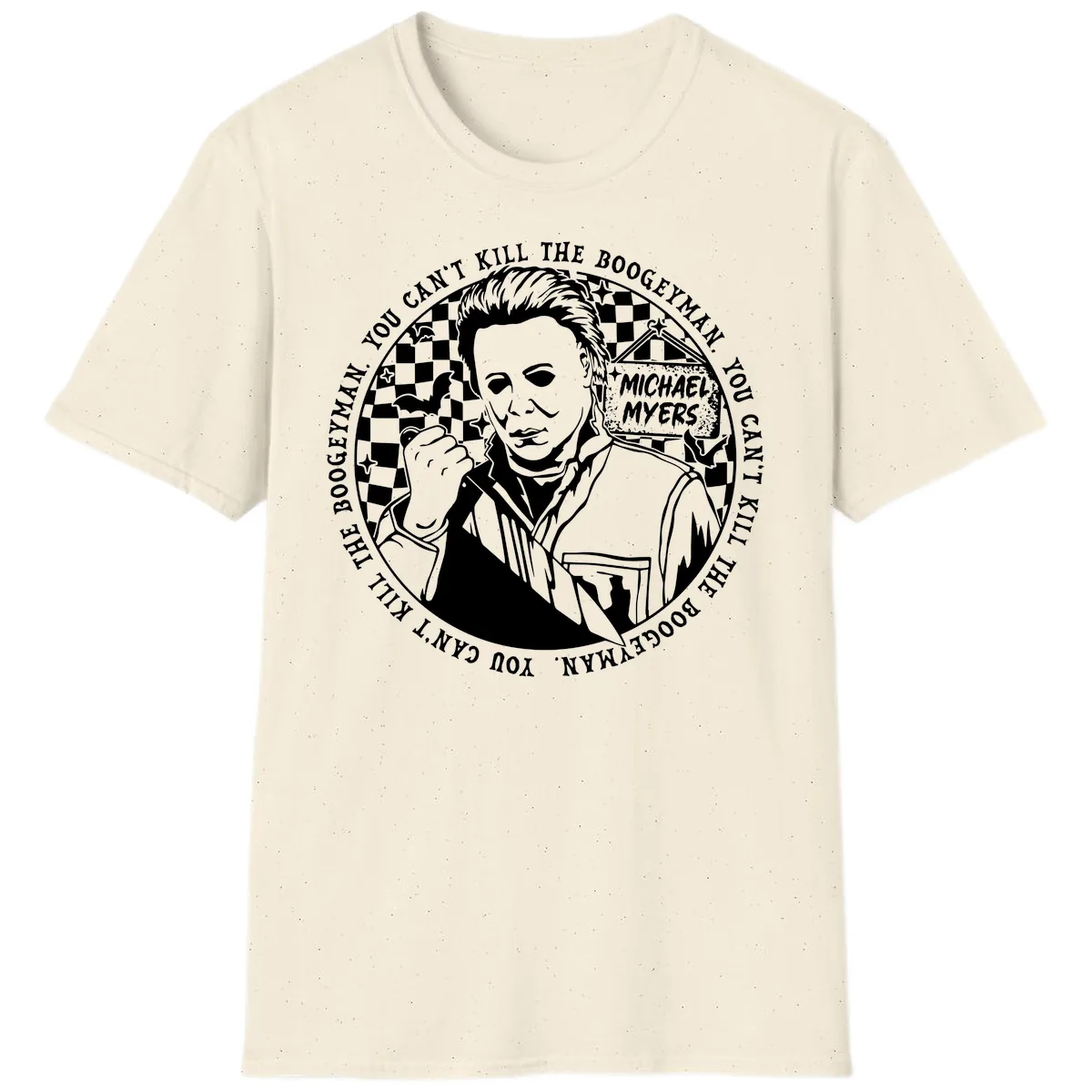 Michael Myers Boogeyman Halloween Graphic T-Shirt in Natural