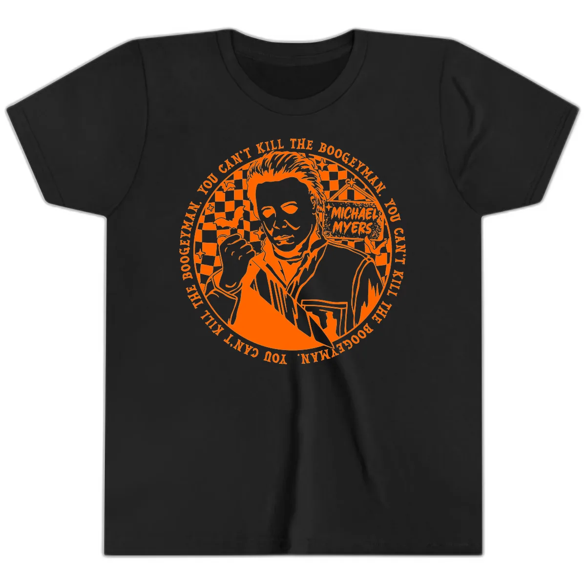 Michael Myers Boogeyman Halloween Graphic Youth T-Shirt in Black